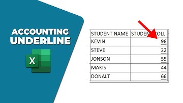 How to add accounting underline in excel