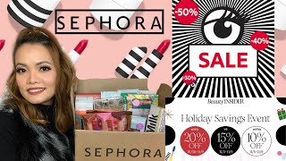 SEPHORA SALE Haul and Unboxing | Beauty Insider, VIB, Rouge Sale Event | Holiday Savings Event