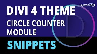 Divi 4 Circle Counter Module 👍
