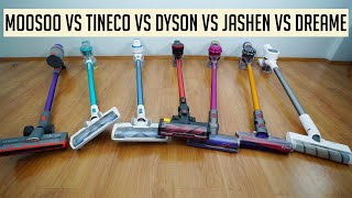 Moosoo против Tineco против Dyson против Jashen против Dreame Cordless Stick Vacuum Battle