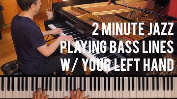 Playing Bass Lines With Your Left Hand - Geoffrey Keezer | 2 Minute Jazz