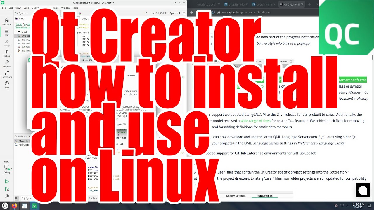 Qt Creator how to install and use on Linux tutorial - November 2025 ...