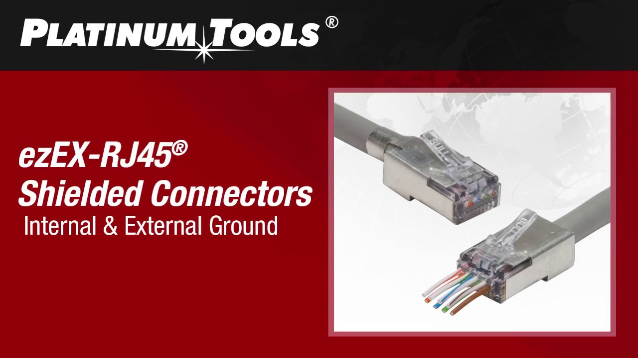 Platinum Tools ezEX-44 Shielded CAT6 Connectors - 25 Pieces