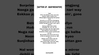 babymonster - batter up (lyrics)