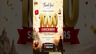 🙏 1000 Subscribers Complete! 🎉 Thank You So Much | Blog &amp; Devotional Family ❤️ #1000subscriber