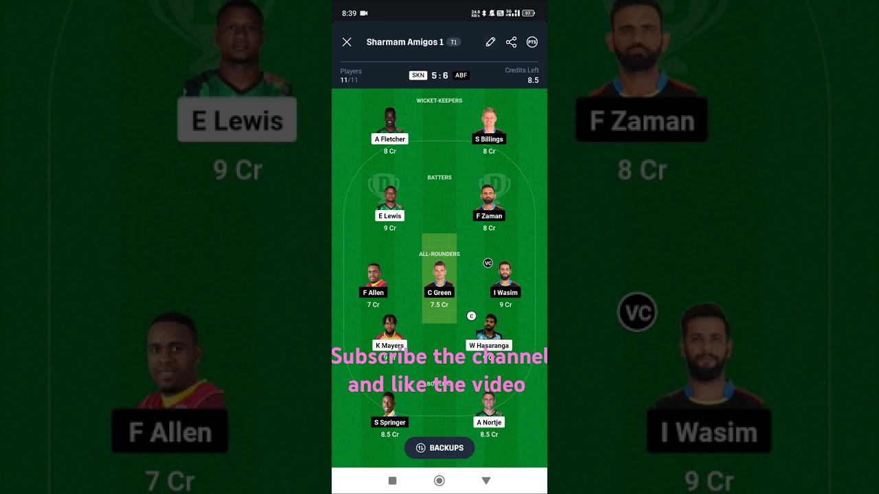 Final SL team of CPL T20 LEAGUE JOIN MY TELEGRAM CHANNEL 