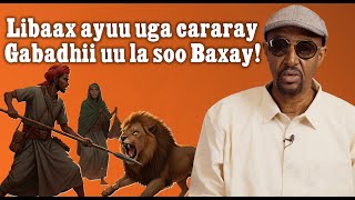Libaax Ayuu Uga Cararay Gabadhii Uu La Soo Baxay Sheeko Macallin Bashiir