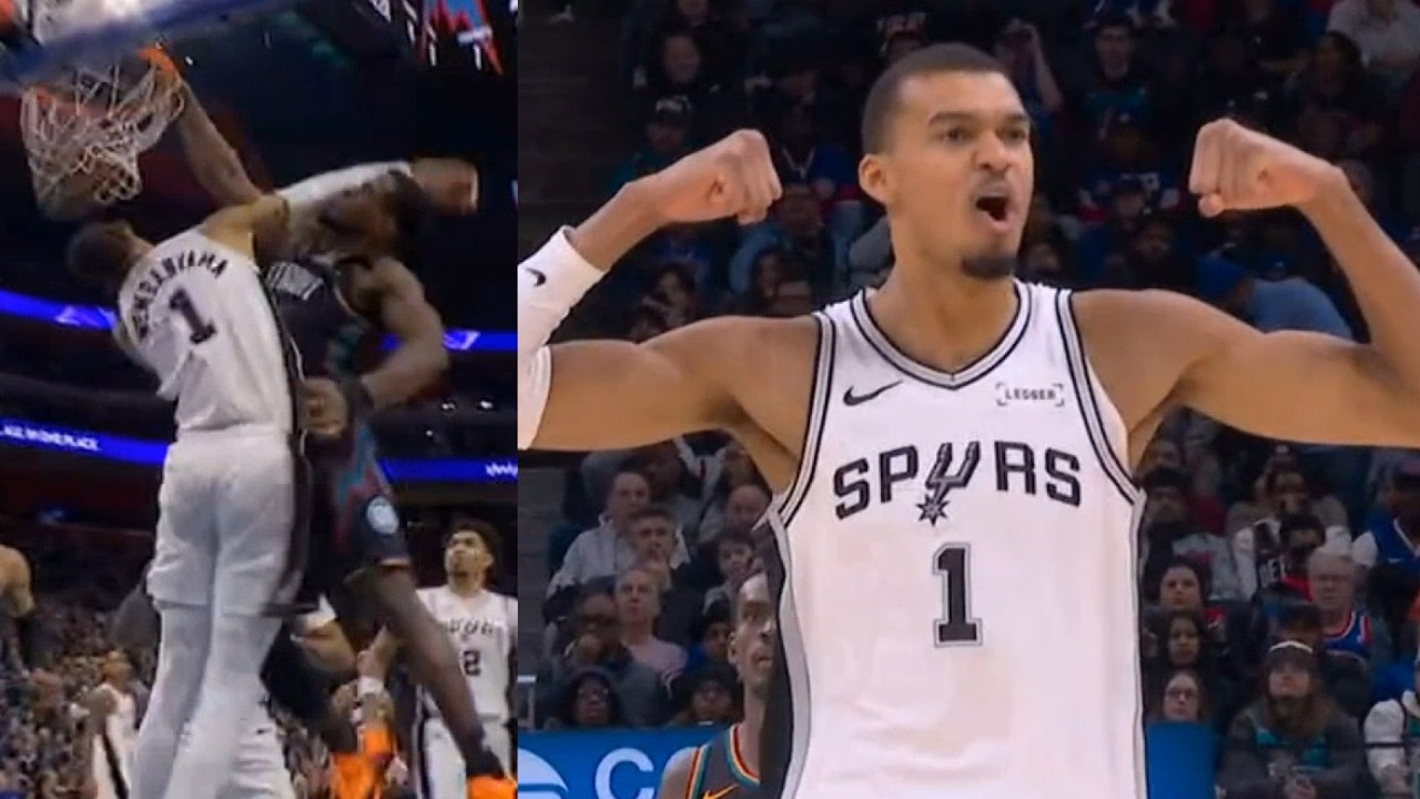 Wemby has 4 blocks in 4th qtr to win vs Pistons after dunked on by Duren