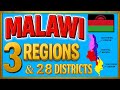 Malawi Map Explained 🇲🇼 | 3 Regions and 28 Districts of Malawi