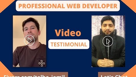 Talha Jamil Freelance Web Developer Upwork Introduction Video | Website Designer