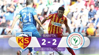 Kayserispor (2-2) Çaykur Rizespor | 8. Hafta - 2018/19