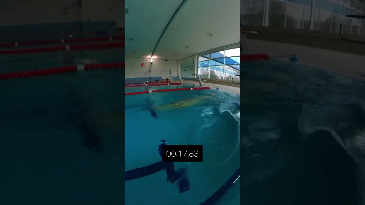 Steady and controlled two beat kick freestyle swimming 🏊‍♂️! 