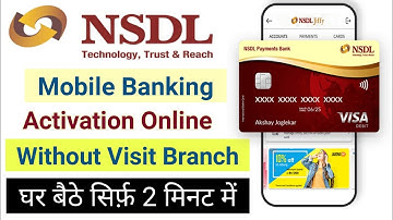 nsdl mobile app registration | nsdl payment bank | how to use nsdl payment bank mobile banking