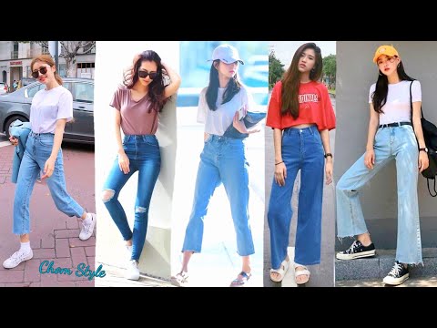 แต่งตัวเสื้อยืดกางเกงยีนส์ขายาวให้ดูดี #02 | แฟชั่นเสื้อผ้า 2019 | Chom Style