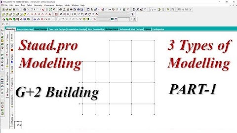 Staad.pro modelling | How to model in Staad.pro | Types of modelling in staad.pro |