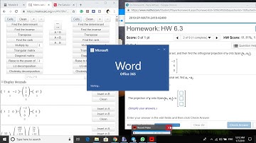 find a projection of y onto span {u1, u2} in linear algebra