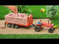 Tractor diy mini bricks loading science project  mini petrol pump  sanocreator   minicreative1