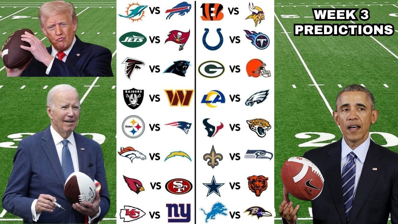 US Presidents Predict Week 3 of the NFL Season