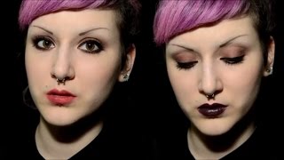 Simple Smokey Eye + Bold Lips [Drugstore Makeup Tutorial]