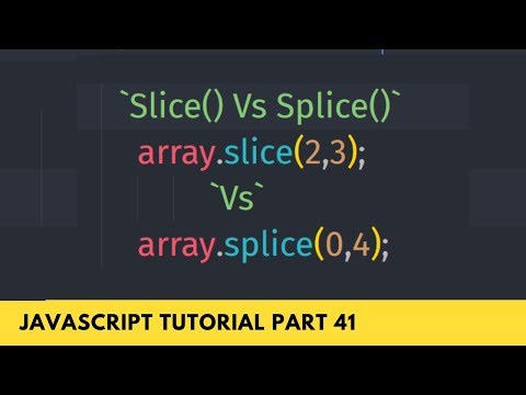 Video: Apakah kaedah splice dalam JavaScript?