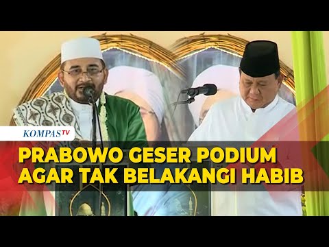 Saat Prabowo Geser Podium Agar Tak Belakangi Habib dan Ulama di Haul Akbar Majelis Rasulullah