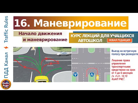 Полный курс пдд 2024. Вебинар пдд №16 Начало движения и маневрирование