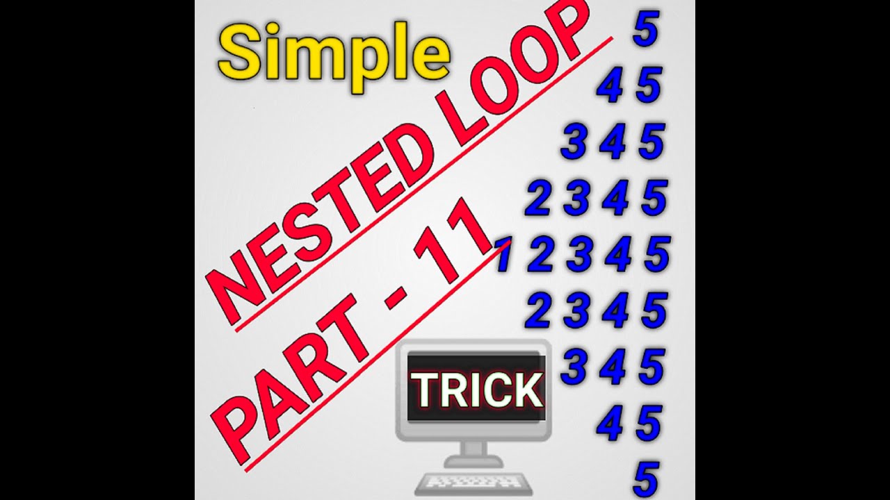 Printing pattern part 11, Nested loop part 11 - YouTube