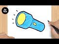 #310 How to Draw a Flashlight - Easy Drawing Tutorial