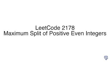 LeetCode 2178: Maximum Split of Positive Even Integers