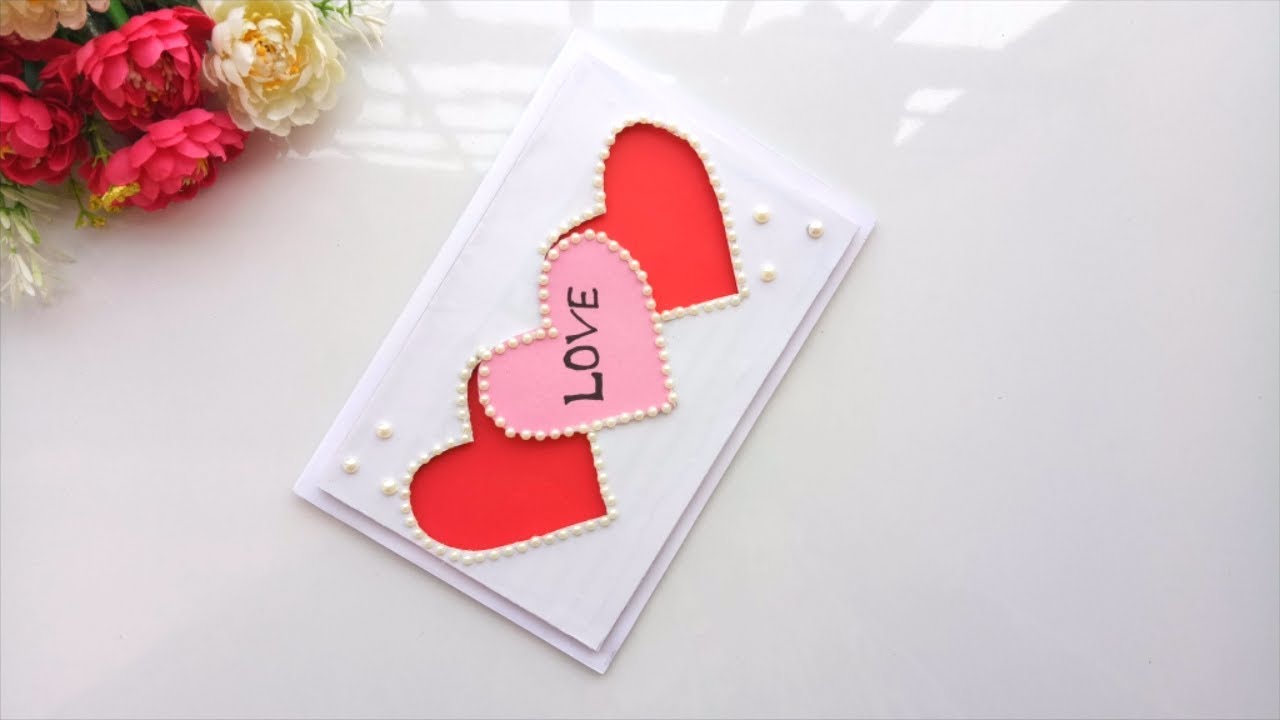 Beautiful Handmade Valentine's Day Card Idea / DIY Greeting Cards for