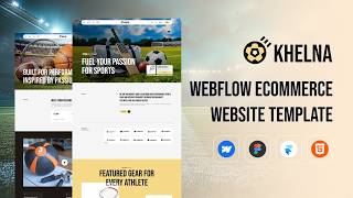 Launch Your Complete Sports E-commerce Website with Khelna Webflow Template