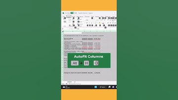 Excel Shortcut Mastery: Autofit Columns and Rows Instantly