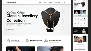 How to make Website design in figma - jewellery ecommerce