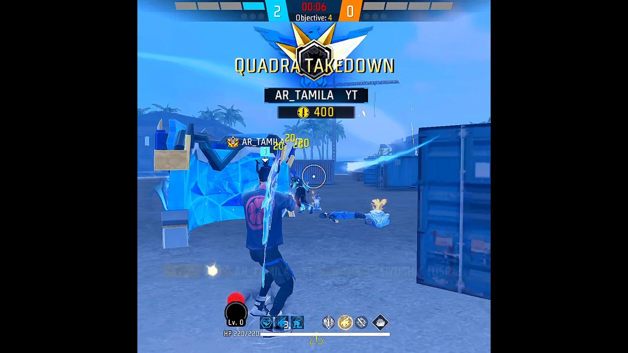 🔥 Free Fire 1v4 Clutch | AWM x USP-2 OP Combo | ThalaAjith Red Dragon BGM | AR Tamila Gaming 