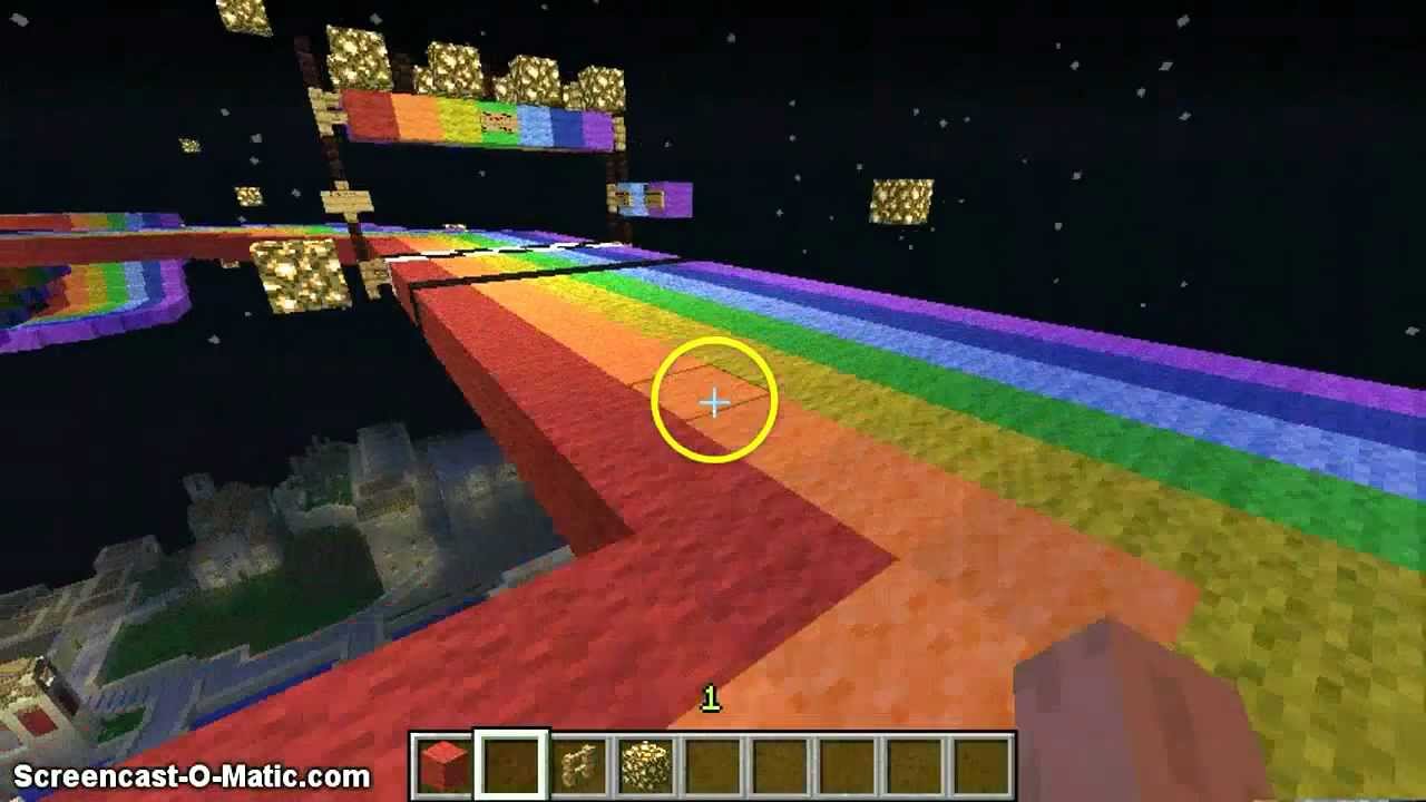 Minecraft Ribbon Road Custom Rainbow Road in Minecraft! - YouTube