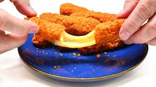 Air Fryer Mozzarella Stix. Made With  A Tortilla Chip Crunchy Coating