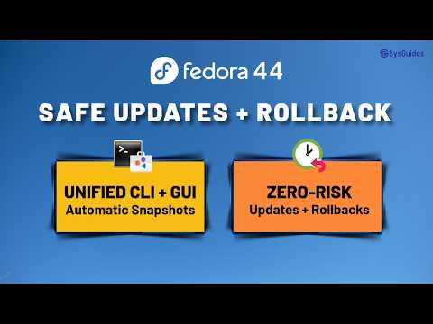 Never Break Fedora 44 Again! Complete Snapper & Rollback Guide