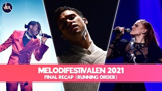 Melodifestivalen 2021 - Final Recap ᴴᴰ (Running Order)
