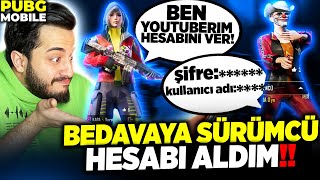 SAHTE YOUTUBER OLDUM! SÜRÜMCÜ HESABI ÇALDIM! (ŞİFREYİ VERDİ 😱 ) - PUBG Mobile