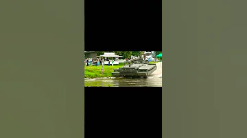M3 Amphibious Rig driving into river
