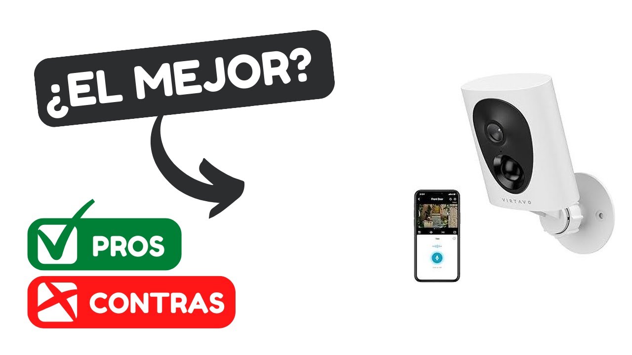 virtavo Camara Vigilancia WiFi Exterior/Interior sin Cables batería, Largo  Tiempo de Espera, visión Nocturna en Color,HD1080P, Funciona con Alexa,  Detección de Movimiento PIR, Audio de 2 vías : : Electrónica