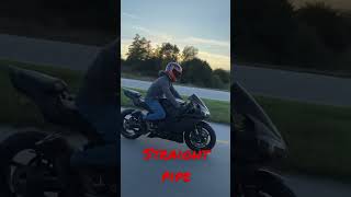 08 Yamaha R1 Raven Straight Pipe