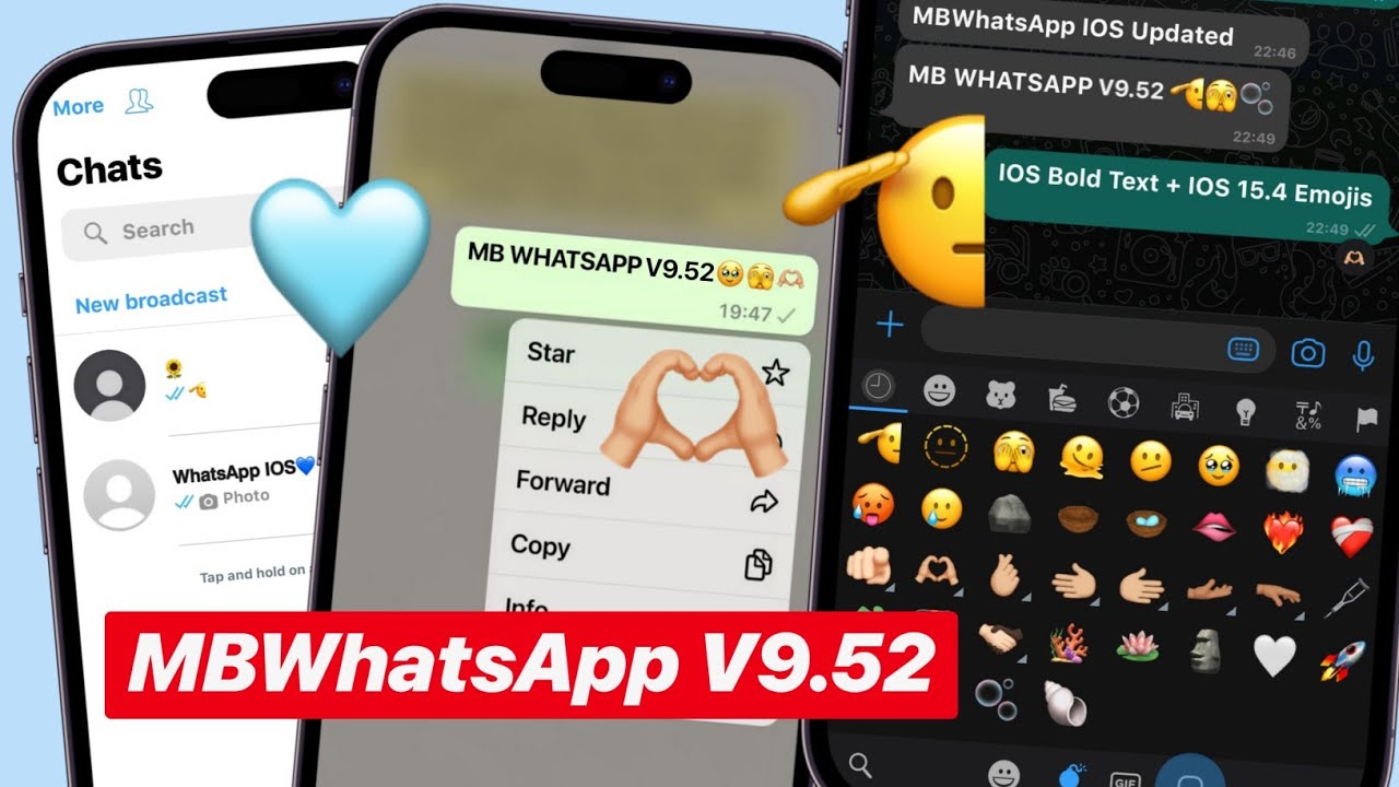 MB WHATSAPP IPHONE V9.52 IOS 15.4 EMOJIS & BOLD TEXT EDITION