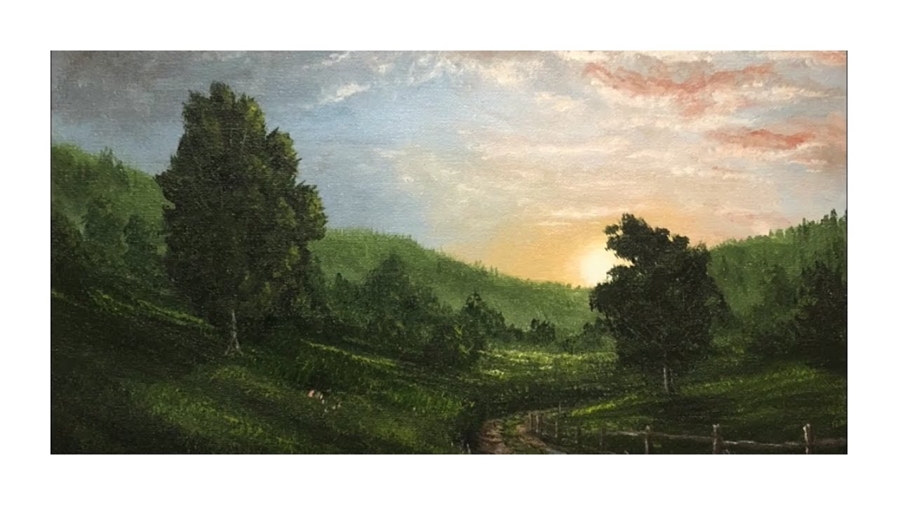 How to Paint a Country Road in the Forest YouTube