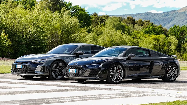 Audi RS e-tron GT VS Audi R8 V10 Performance quattro | Drag Race | L'Auto