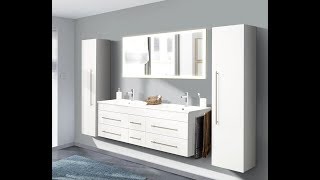 Badmöbel-Set Nero Xl Mit Doppelwaschtisch, 6-Teilig, Hängend