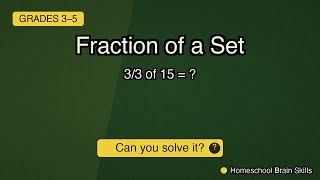 Math is everywhere! Let's tackle Fraction of a Set 📚