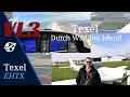 VL3 Flight to Texel EHTX and over the blooming Tulip Fields of the Netherlands