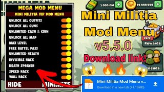 Mini Militia Mod Menu v5.5.0 | Download By Mediafire | Mini Militia Mod Download Link | XYED444