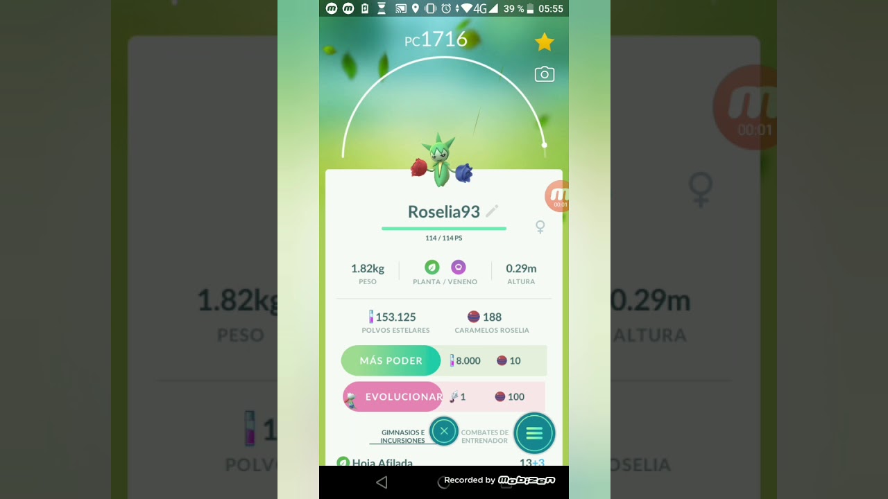 EVOLUCION CON PIEDRA SINNOH ROSELIA Y ROSERADE EN POKEMON GO